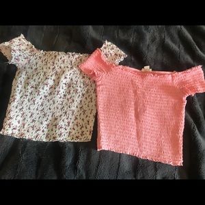 Two off the shoulder tops